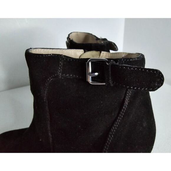Women's Boden BLACK Suede Wedge Heel Booties Boots Sizes EU 39 - Picture 7 of 9